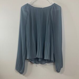 Wishlist Blue Pleated Blouse